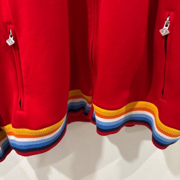 Vintage Enyce Full Zip Jacket Red with Rainbow Size XXL - Picture 4 of 5